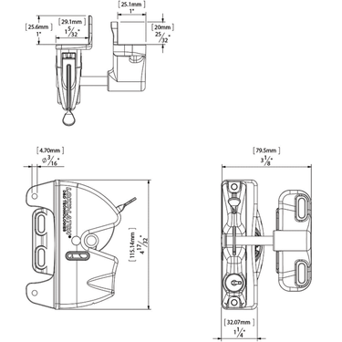 D&D LOKKLATCH - GRAVITY LATCH (LOCKABLE) - BLACK
